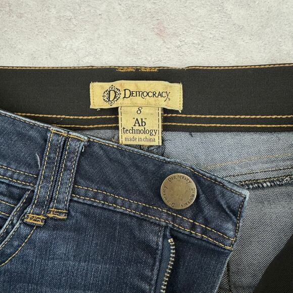 Democracy Jeans Women's 8 Ab Technology Ankle Blue Denim Slimming Skinny - Picture 3 of 9